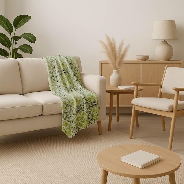 Premium Machine Washable ASB783 Aloe 50 in. x 70 in. Sherpa Throw Blanket