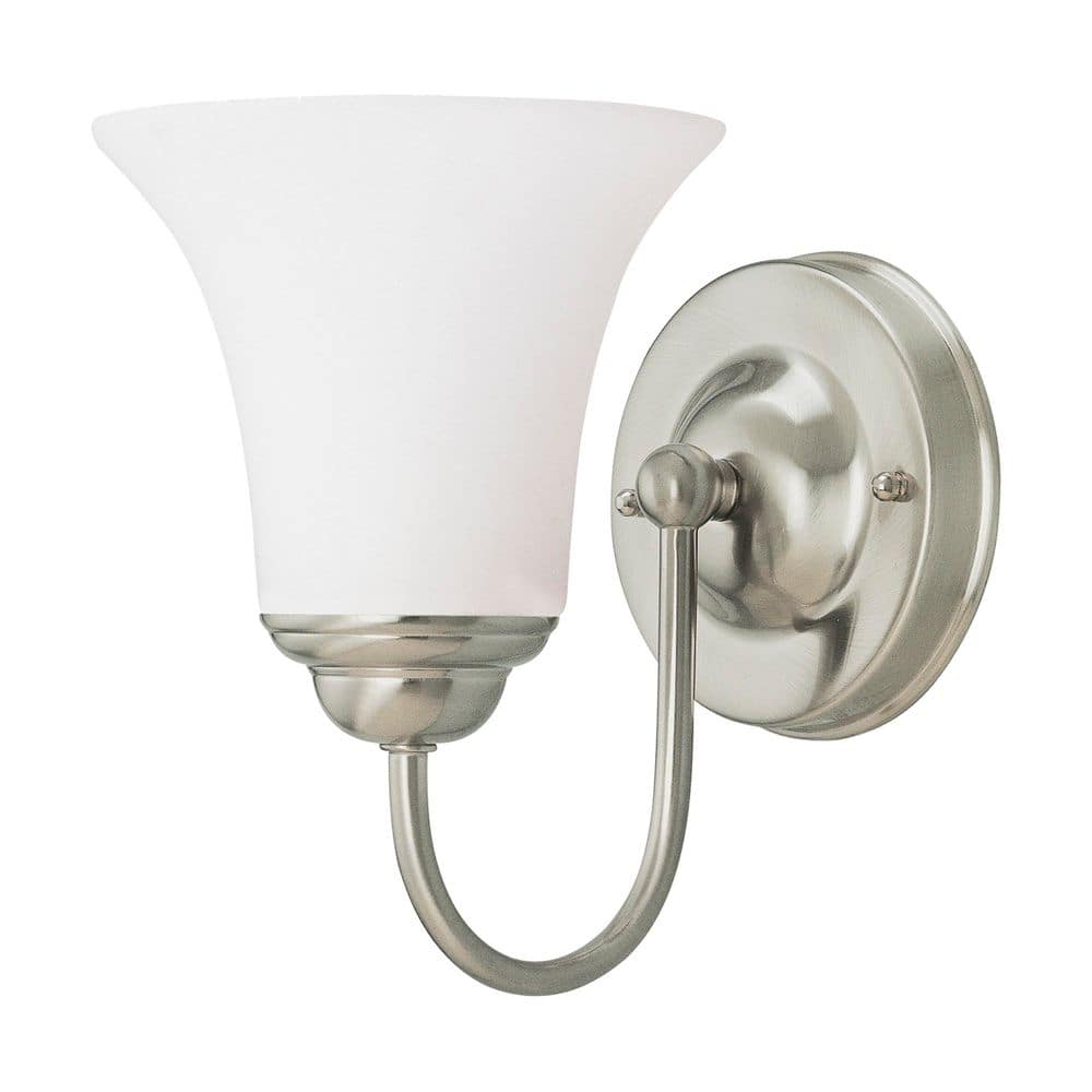 Dupont 8" Brushed Nickel Vanity Sconce with Energy Star