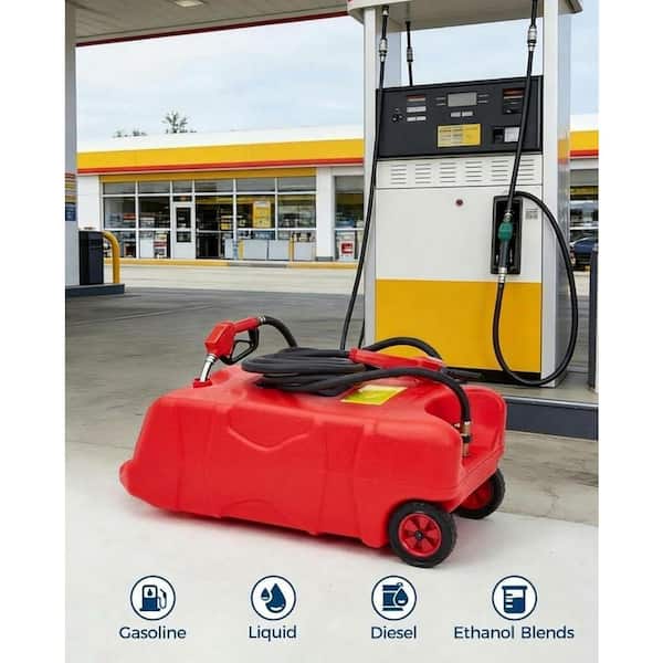 Garvee 16 Gal. Portable Fuel Tank Container with Manual Transfer