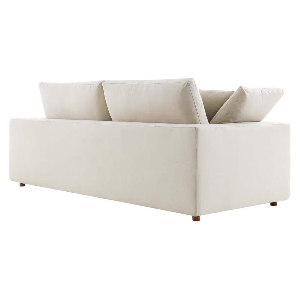 Light Beige Linen Lawson Sofa with Down Fill Cushions