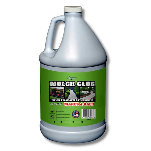 Viagrow Mulch Glue, Outdoor, 1 Ga.l / 128 oz.: Makes 4 Gal. / Covers Approx. 500 sq. ft.