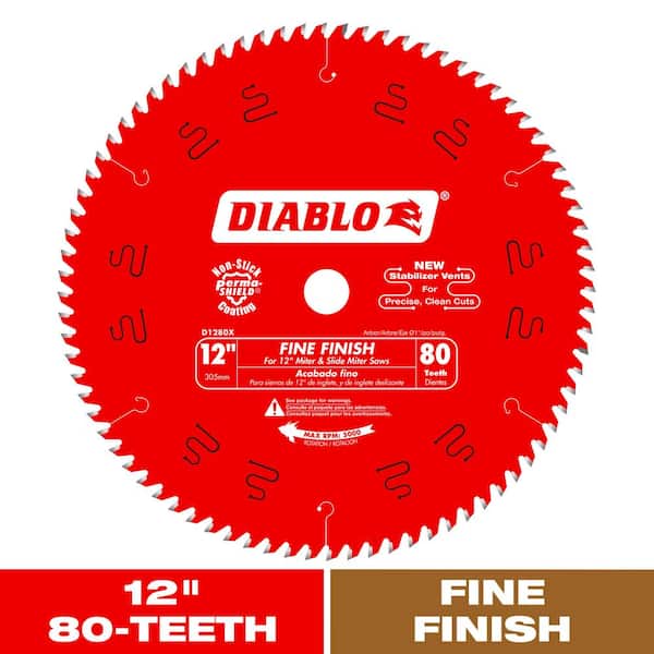 12in. x 80-Tooth Fine Finish Saw Blade for Wood