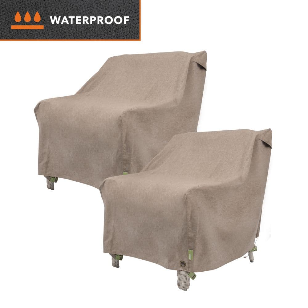 Sandstone Waterproof Patio Lounge Chair Covers, Set of 2