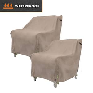 Garrison Patio Lounge/Club Chair Cover, Waterproof, 35 in. L x 38 in. W x 31 in. H, Sandstone, 2-Pack