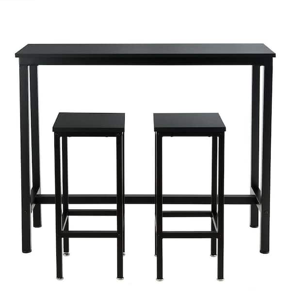 Black Bar Table Set Counter Height, Ikea Bar Table And Stool Set