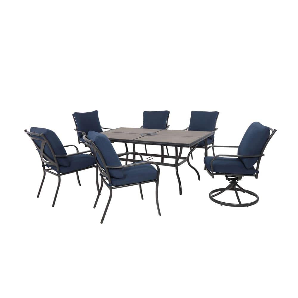 Exclusive Heritage 7Piece All Weather Aluminum Outdoor Dining Set, 65