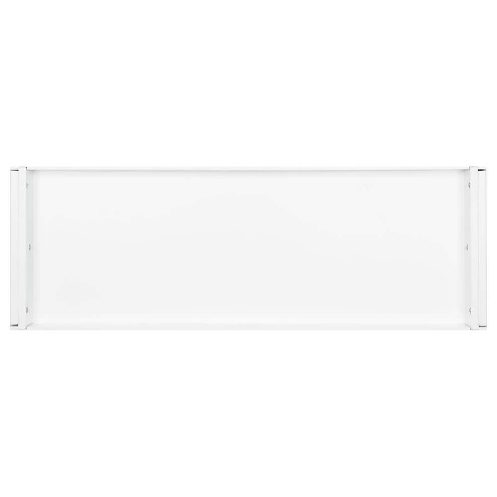 White and Weathered Gray 3-Drawer Storage Bench