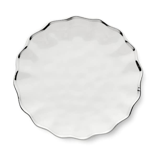 Regency White and Silver Dinner Plate (Set of 4)