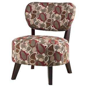 Zapose Brown Fabric Arm Chair