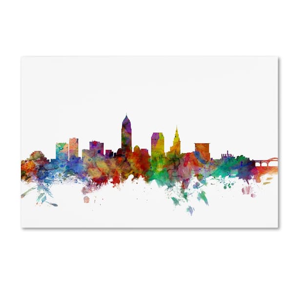 Trademark Fine Art 'Worcester England Skyline' Canvas Art by Michael  Tompsett 