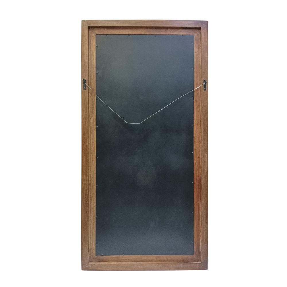 Oversized White Washed Mango Wood Full Length Standing Mirror