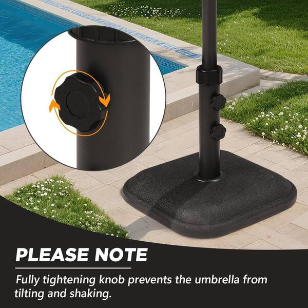 26 lbs patio umbrella base dth11-b-bk StyleWell 26 lb. Concrete and Resin Patio Umbrella Base in Black