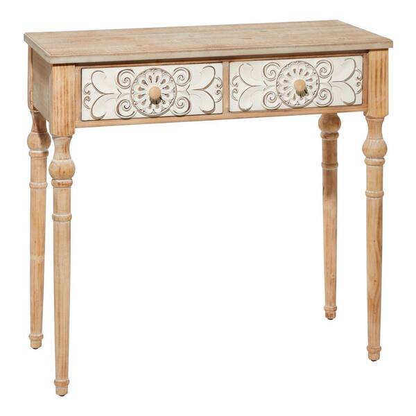 Litton Lane In Brown Extra Large Rectangle Wood Intricately Carved Drawers Floral Console