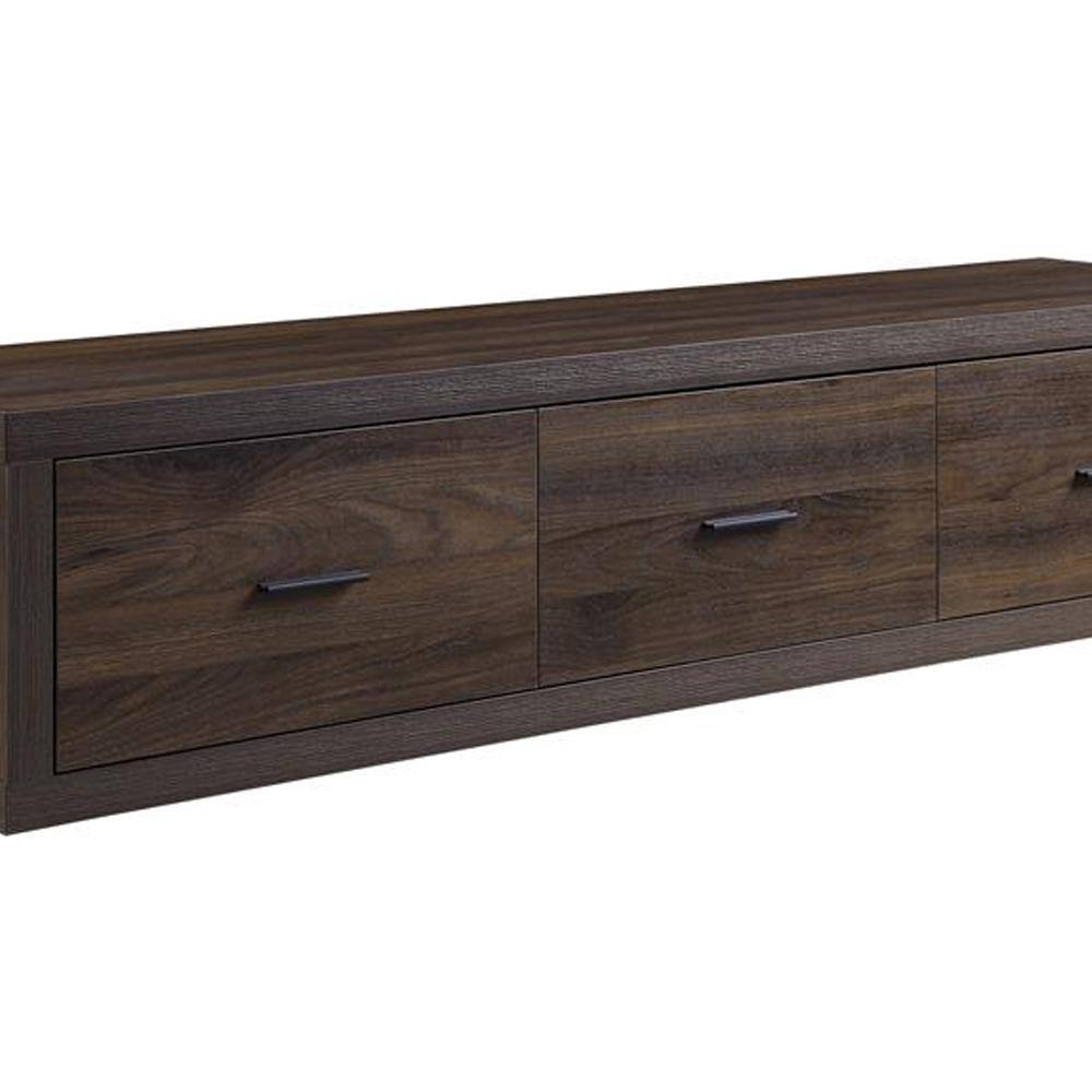 Harel 62'' Walnut Finish Media Console with Storage Cabinet