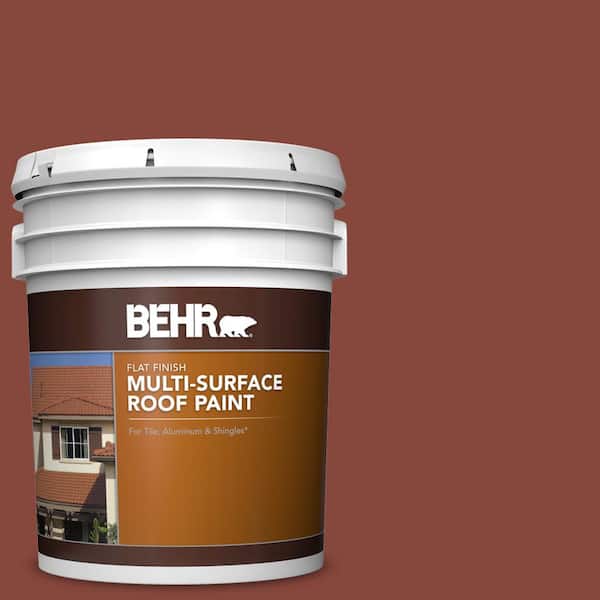 BEHR 5 gal. #RP-26 Spanish Tile Flat Multi-Surface Exterior Roof Paint