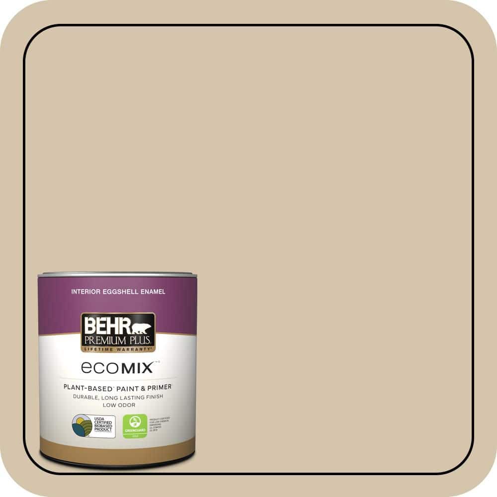 1 qt. #YL-W11 Khaki Shade Eggshell Enamel EcoMix Plant-Based Interior Paint & Primer price history on PriceWatchPro