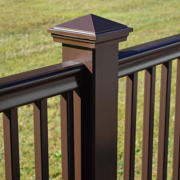 Fiberon CountrySide 5 in. x 5 in. x 39 in. Simply Brown Capped Composite Beveled Post Sleeve