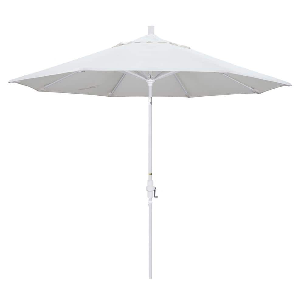 California Umbrella 9 ft. Aluminum Collar Tilt Patio Umbrella in White Olefin GSCU908170-F04 Sansujyuku sansujyuku.com