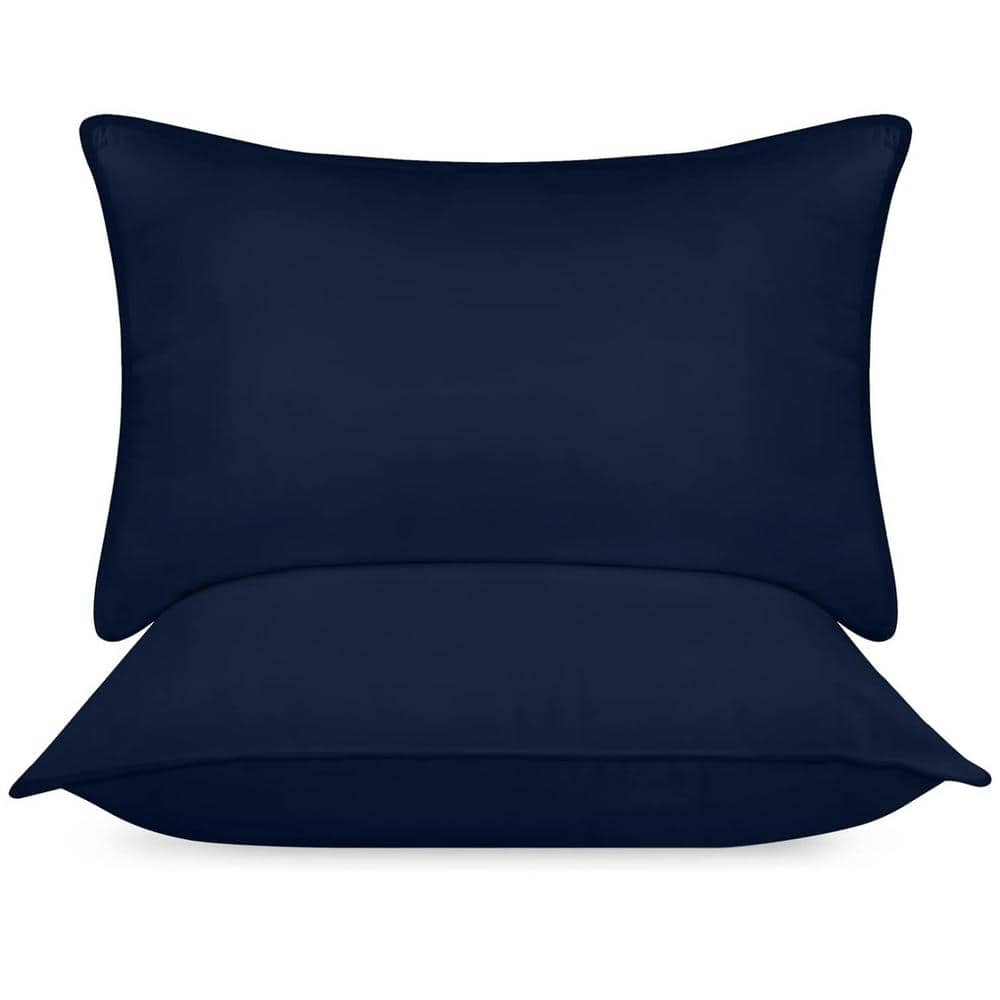 Bedding Bed Cooling Pillows for Sleeping (Navy), Standard Size, Set of 2