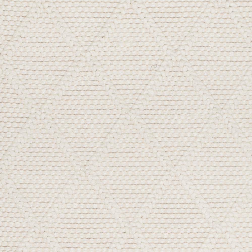 Ivory Elegance Hand-Tufted Wool Runner Rug - 27" x 14"