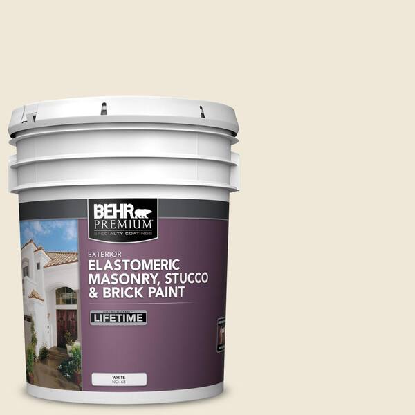 BEHR PREMIUM 5 gal. #GR-W13 Polished Marble Elastomeric Masonry, Stucco and Brick Exterior Paint
