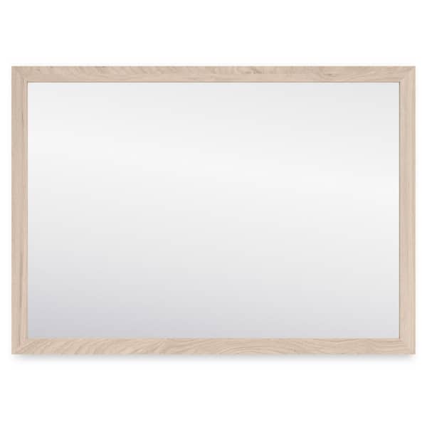 Cadmori Brown 39 in. W x 28 in. H Classic Rectangle Wood Framed Mirror