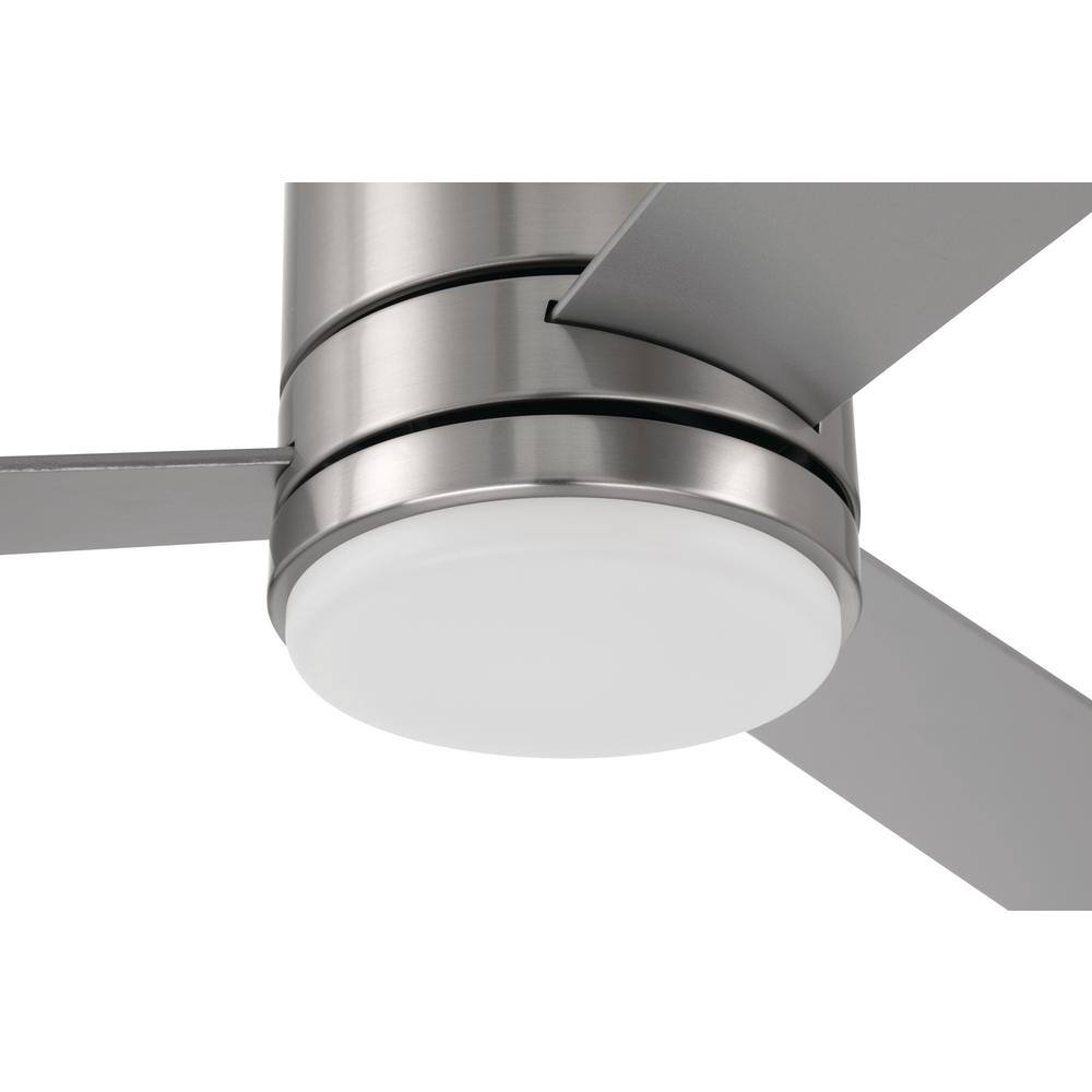 52" Brushed Nickel Ceiling Fan with LED Light and 3 Blades