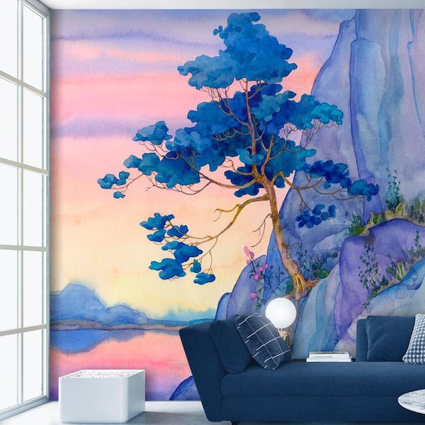 Veer Decor Cliffside Serenity Wall Mural 8253-BT - The Home Depot