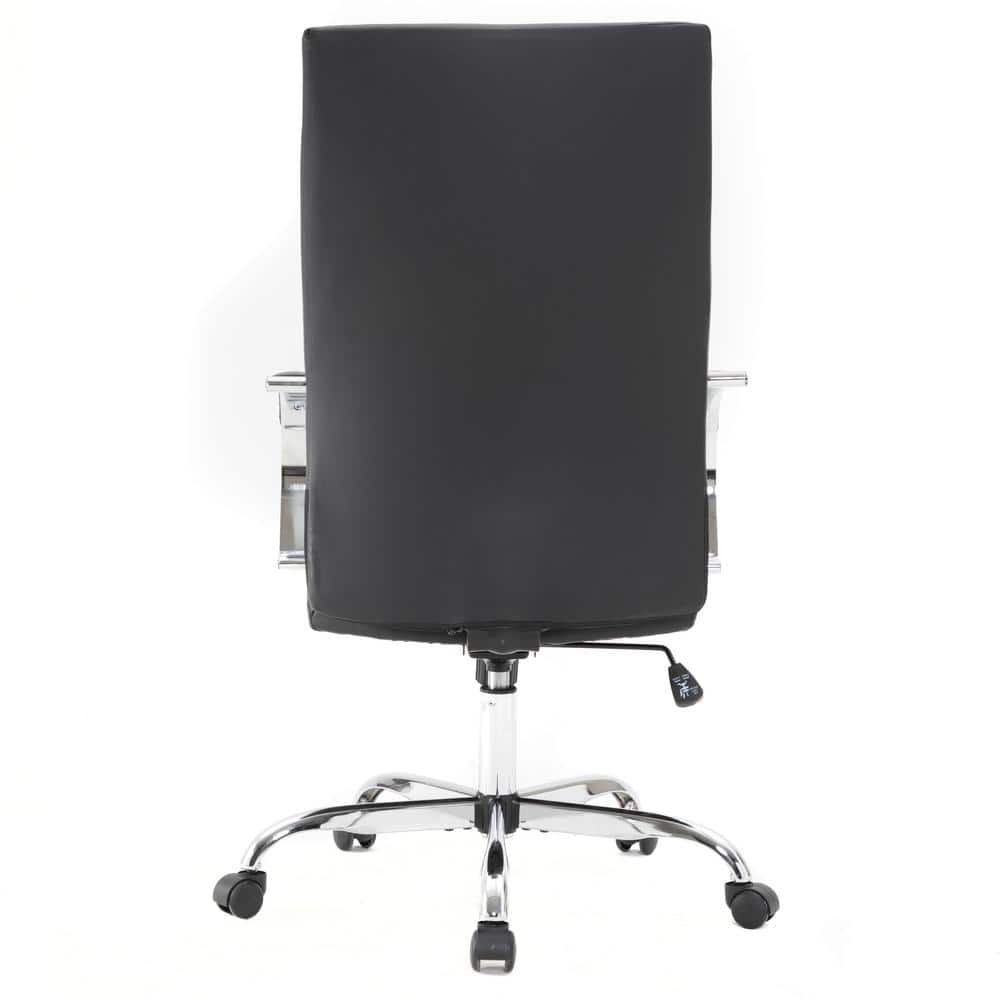 Black High-Back Leather Executive Swivel Office Chair