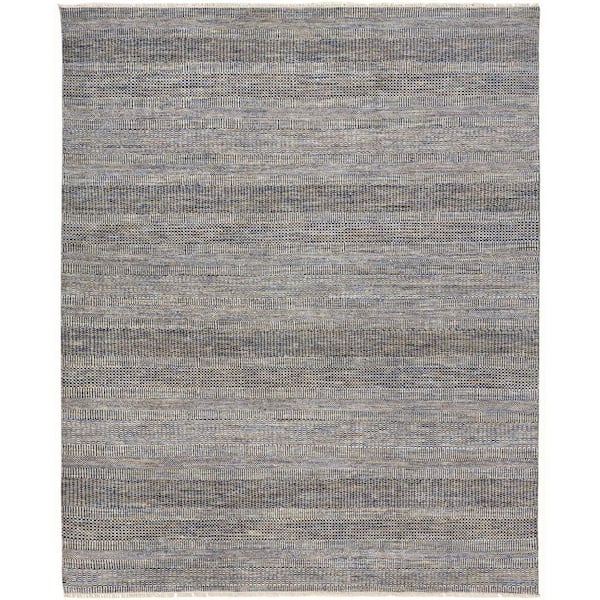 5 ft. x 8 ft. Silver Striped Area Rug
