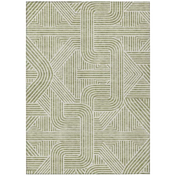 Addison Rugs Chantille Machine Washable Indoor/Outdoor Abstract ACN917 Aloe 5 ft. x 7 ft. 6 in. Area Rug