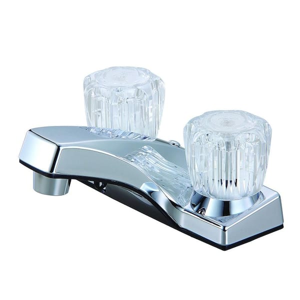 HSUE SAM ENTERPRISE CO LTD 4 in. Centerset Non-Metallic 2-Handle Bathroom Faucet in Chrome