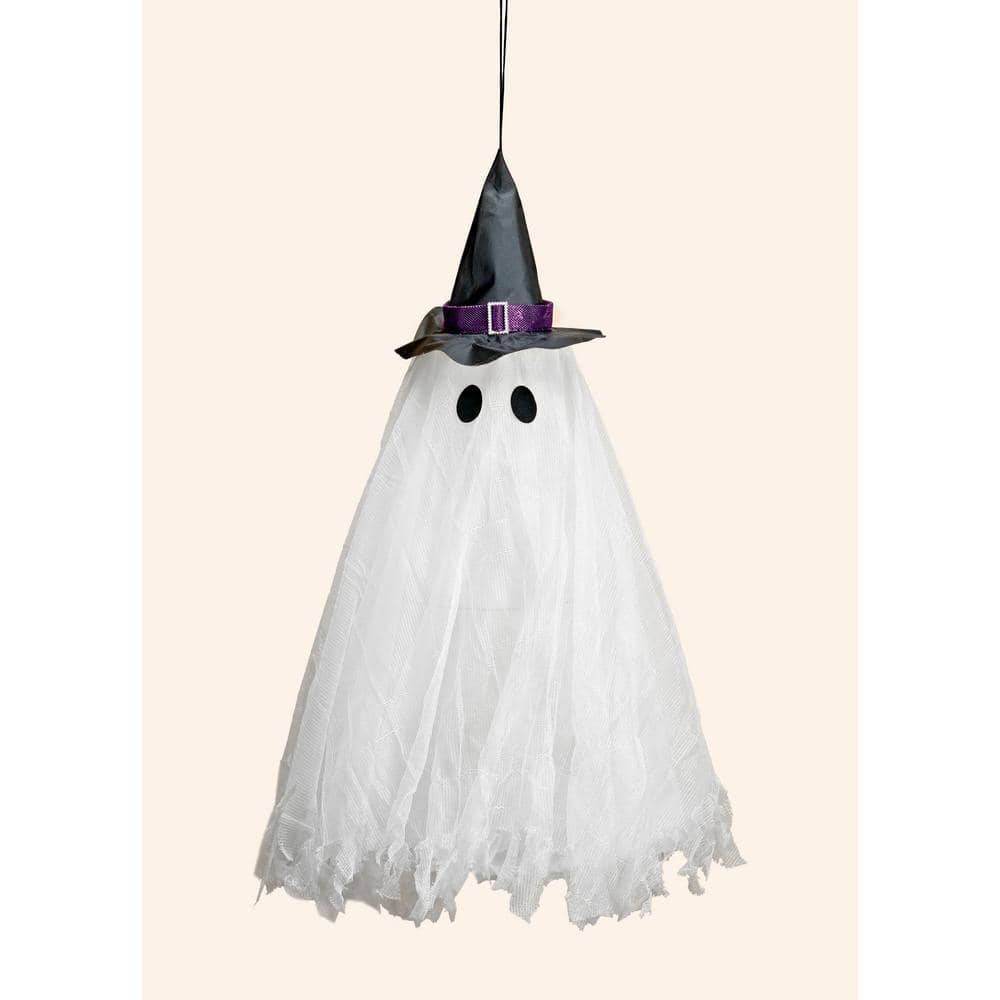 31 In Halloween Led Multicolor Flashing Hanging Light Up Ghost With Sound 4183 The Home Depot 