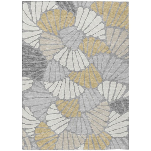 Chantille Machine Washable Indoor/Outdoor Abstract ACN2384 Gray 10 ft. x 14 ft. Area Rug