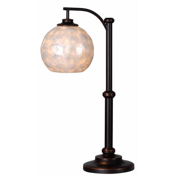 Kenroy Home Corona 25 in. H Capiz Shell Shade Table Lamp