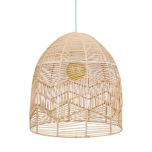 1-Light Handmade Rattan Pendant Light Basket Lampshades