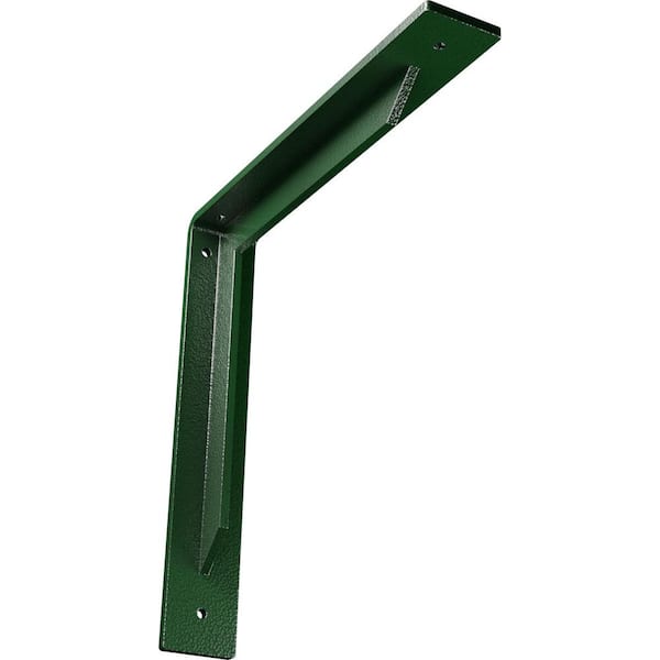 Ekena Millwork 2 in. x 12 in. x 12 in. Steel Hammered Deep Green Stockport Bracket