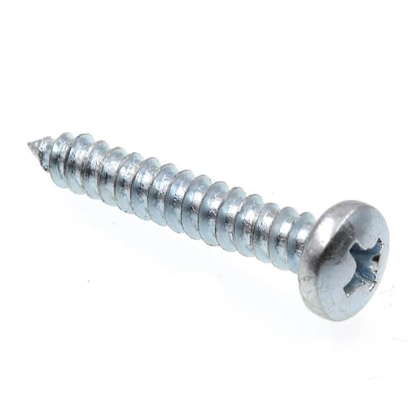 Prime-Line #8 x 1 in. Zinc Plated Steel Phillips Drive Pan Head Self-Tapping Sheet Metal Screws (100-Pack)