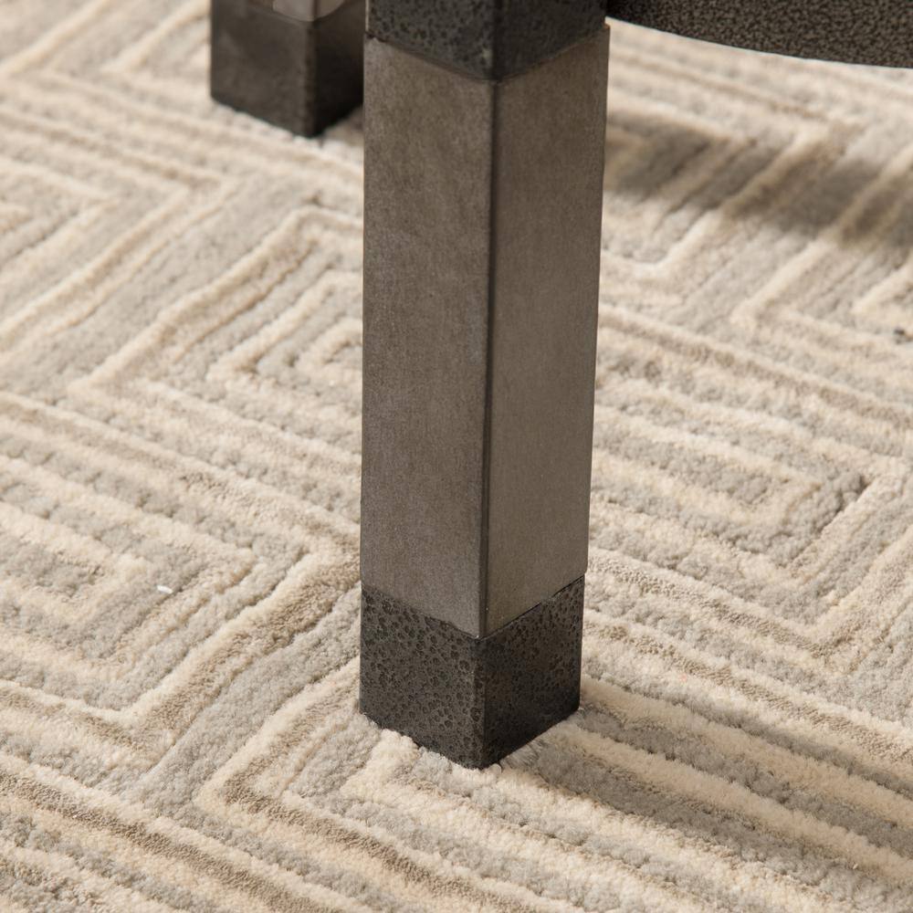 Graystone and Black Swivel Counter Stool with Faux Leather Seat