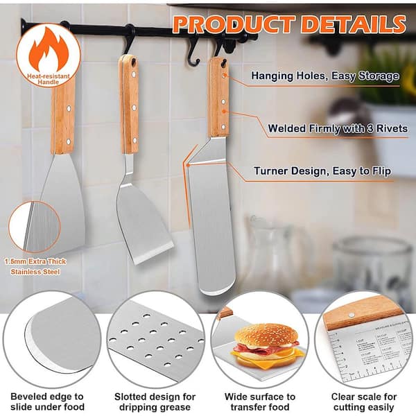 Silicone Spatula For Stir Fry, Heat Resistant, Non-stick, Camping