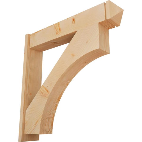 Ekena Millwork 8 in. x 38 in. x 38 in. Douglas Fir Westlake Arts and Crafts Smooth Outlooker