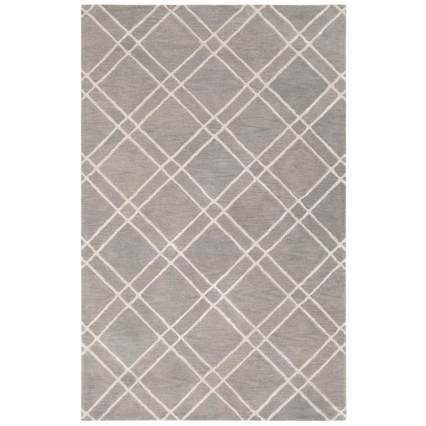 Himalaya Gray/Silver 5 ft. x 8 ft. Geometric Area Rug