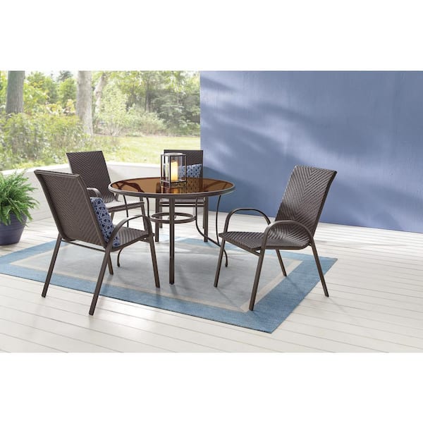 hampton bay stacking wicker outdoor dining chair