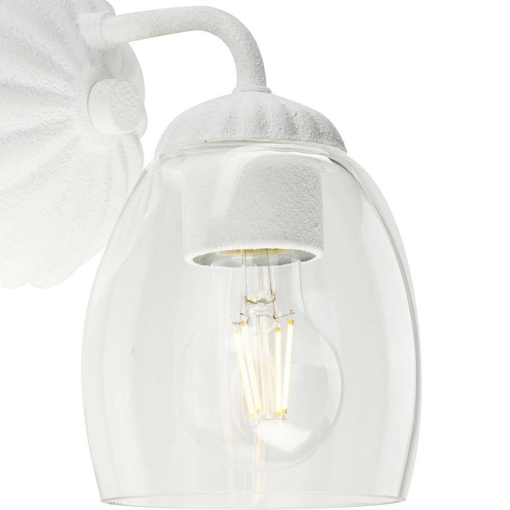 Quillan White Plaster Dimmable 1-Light Vanity Light