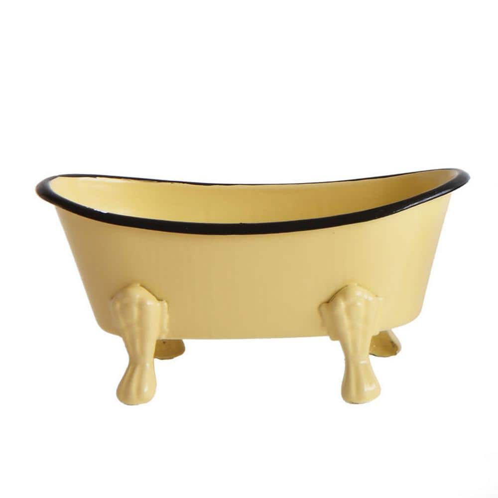 Vintage Multicolor Metal Bathtub Soap Dishes Set