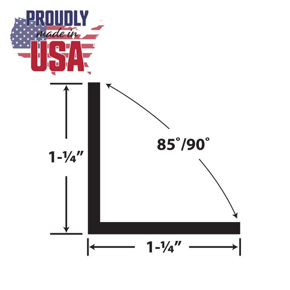 White Styrene Plastic 90° Angle Moulding 72'' Lengths Pack of 18
