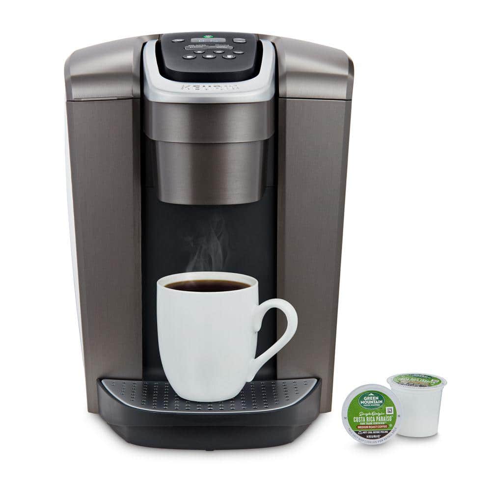 K-Elite Brushed Slate Single Serve Coffee Maker with Temperature Control