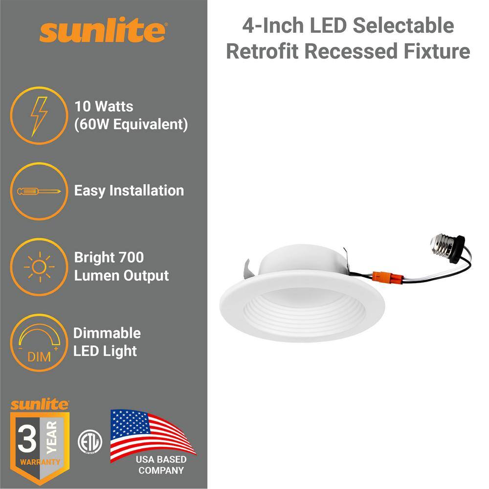 5.5'' White Selectable LED Retrofit Recessed Lighting Kit, 6-Pack