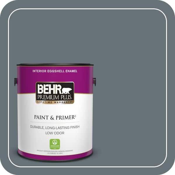 BEHR PREMIUM PLUS 1 gal. #ECC-22-3 Rain Shadow Eggshell Enamel Low Odor Interior Paint & Primer