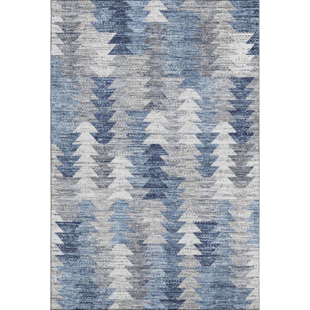 Mayfield Premium Machine Washable Indoor/Outdoor Geometric AMF632 Blue 8 ft. x 10 ft. Area Rug price history on PriceWatchPro